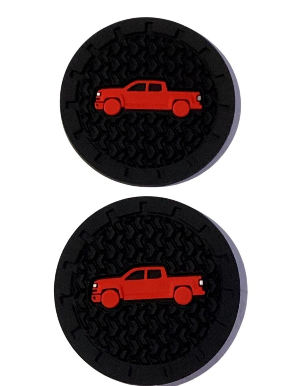 2 Silicon Rubber Cup Holder Pads Black and Red NEW